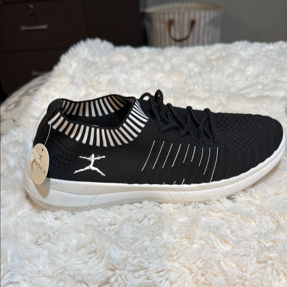 Danskin Black and White Sneakers with Knit Upper